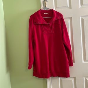 Plus Size Soft Surroundings Red Top